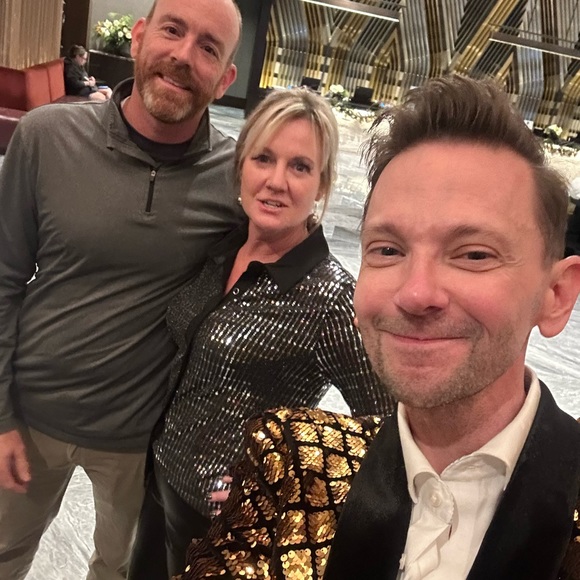 Girl Boss Glam Metallic Button Down Top in Black & Silver - Picture 2 of 10